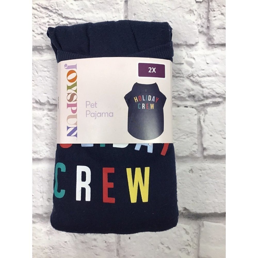 NEW Joyspun Pet Dog Pajama 2X 70-90pounds Holiday Crew